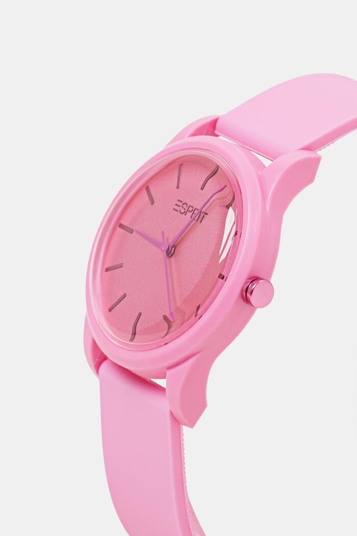 Coloured watch with rubber band, PINK, detail image number 1
