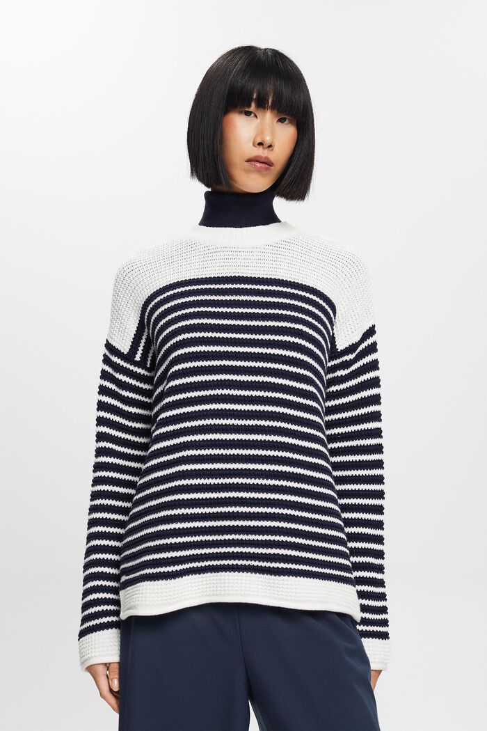 Textured Knit Sweater, OFF WHITE, detail image number 1