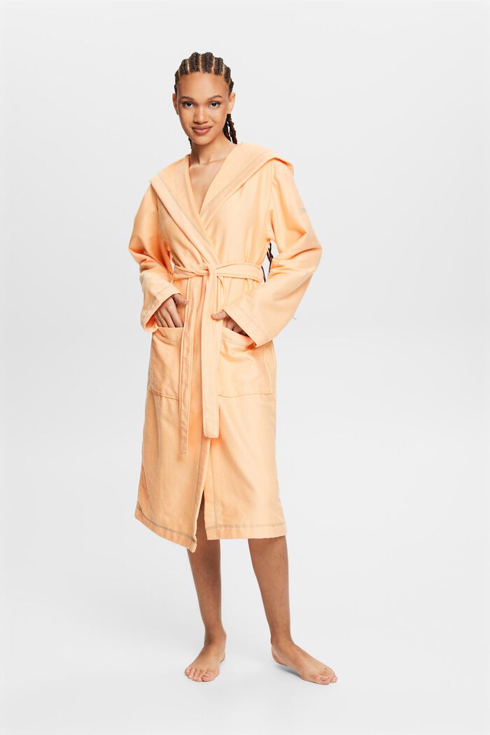 Hooded Bathrobe, APRICOT, detail image number 1