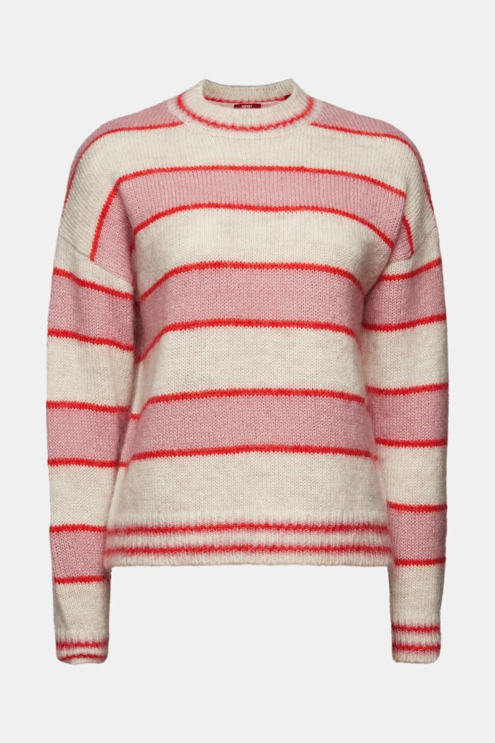 Wool-Mohair Blend Sweater, CREAM BEIGE, detail image number 7