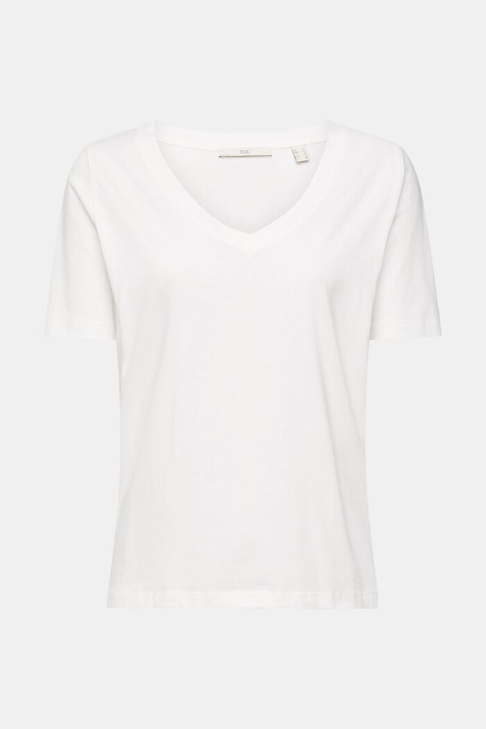 V-neck t-shirt, OFF WHITE, detail image number 6