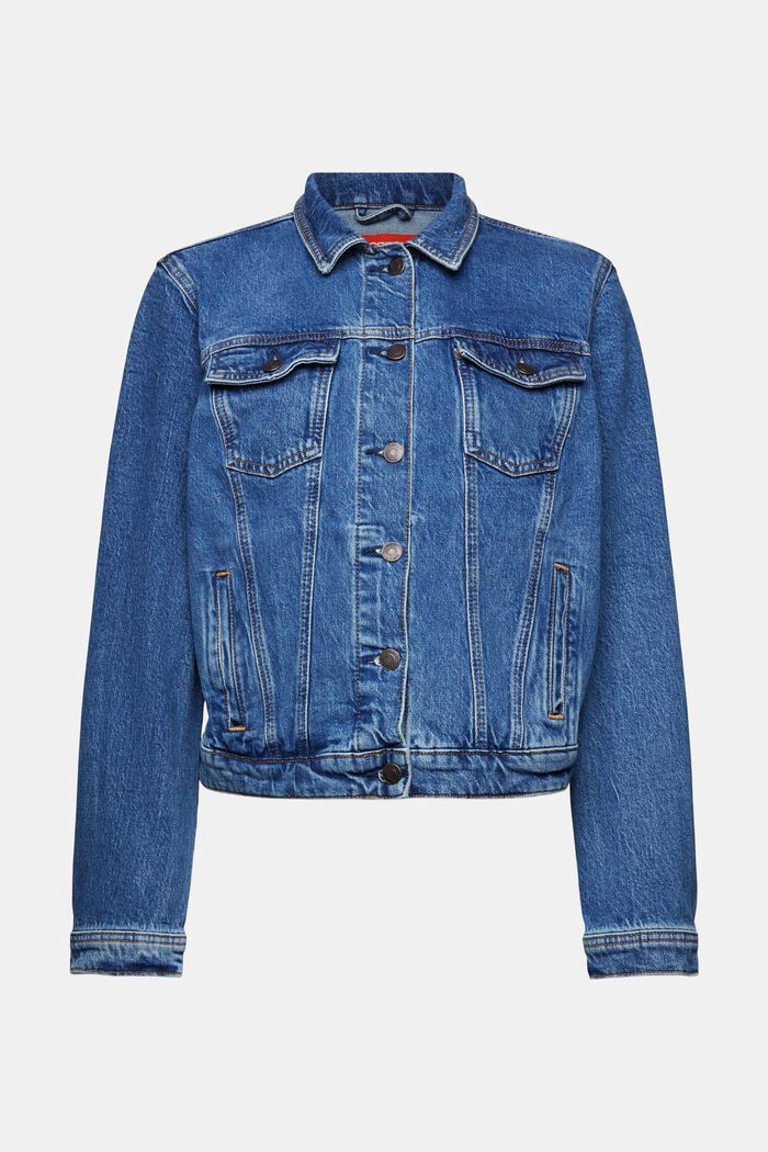 Slim fit jeans jacket, BLUE MEDIUM WASHED, detail image number 6