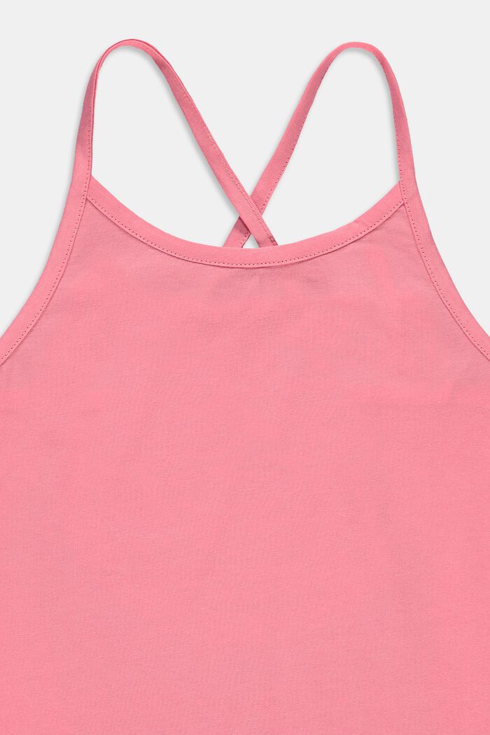 Top with crossed-over straps, stretch cotton, PINK, detail image number 2