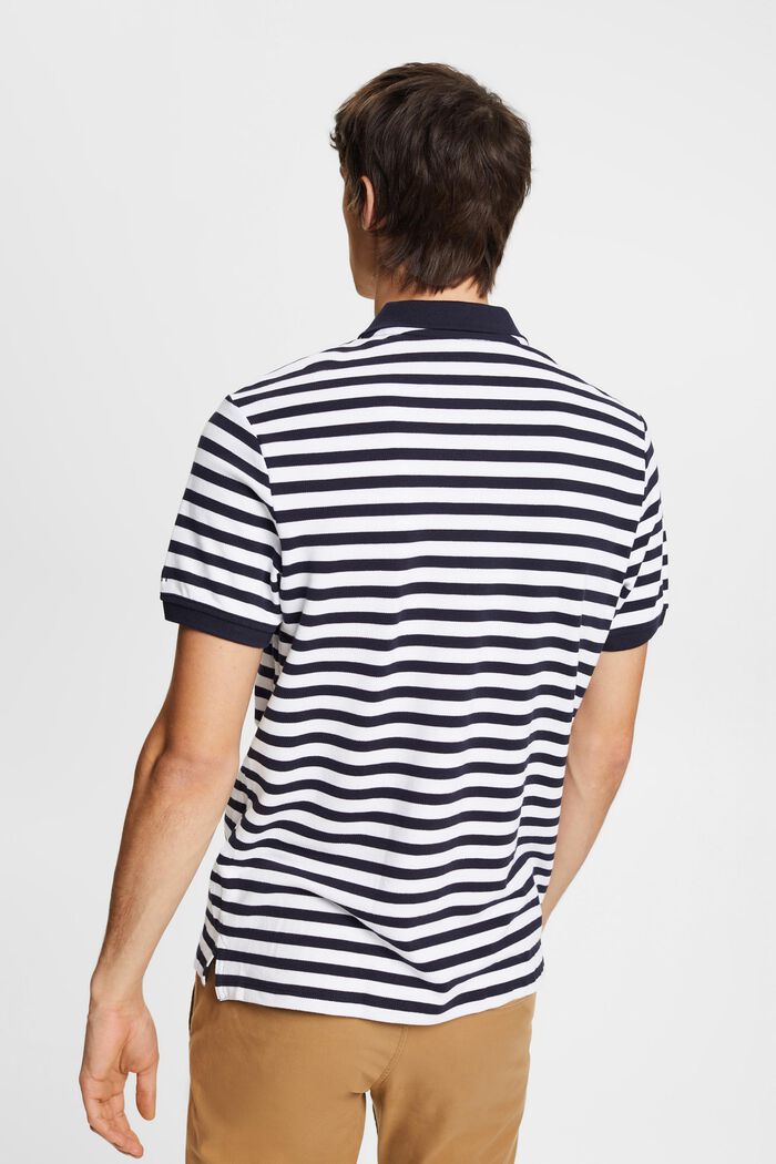 Striped slim fit polo shirt, NAVY, detail image number 3