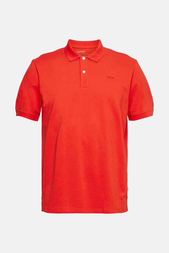 Cotton piqué polo shirt, RED, detail image number 2