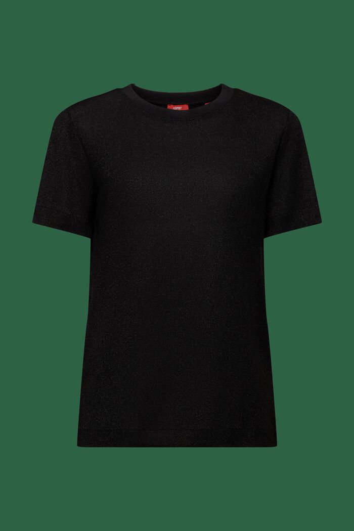 Lamé T-Shirt, BLACK, detail image number 6