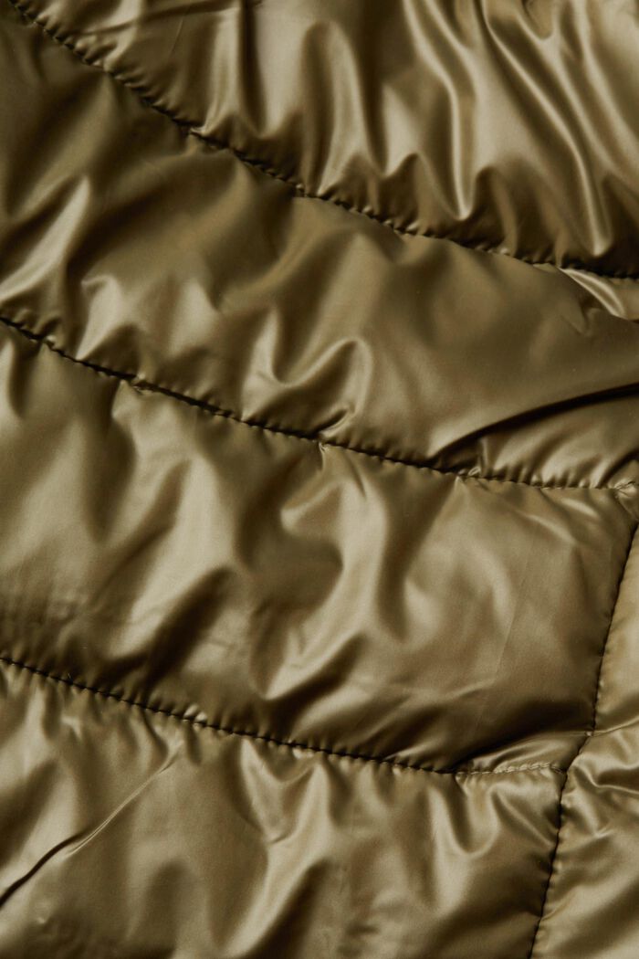 Quilted body warmer with detachable hood, DARK KHAKI, detail image number 5