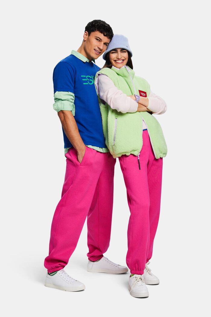 Unisex Cotton Fleece Logo Sweatpants, PINK FUCHSIA, detail image number 5