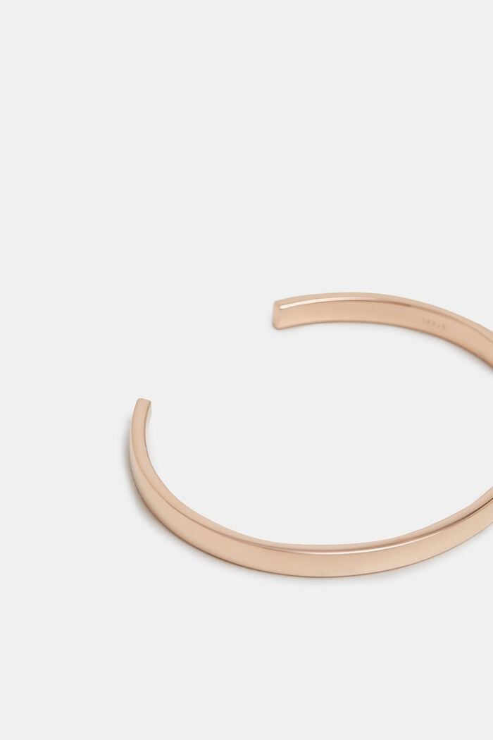 Open bangle made of stainless steel, ROSEGOLD, detail image number 1