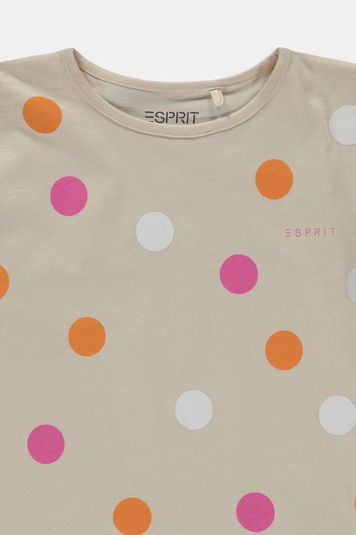 T-shirt with polka dot print, LIGHT BEIGE, detail image number 2