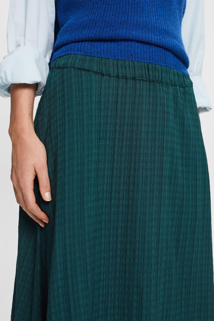Crinkled Midi Skirt, EMERALD GREEN, detail image number 1