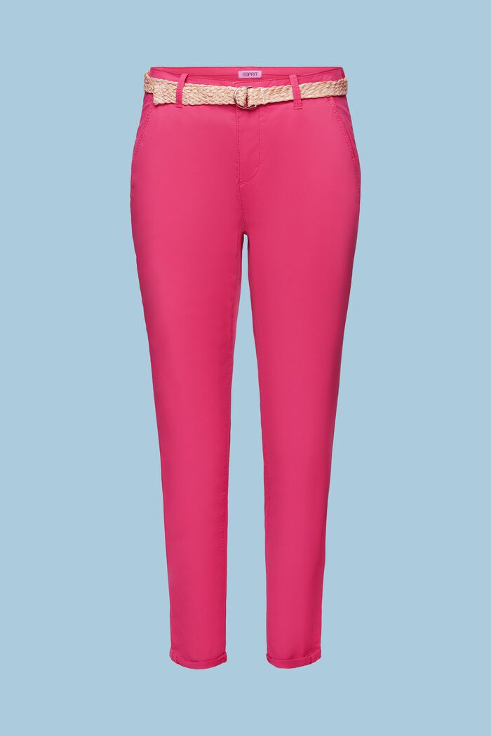 Belted Chino, PINK FUCHSIA, detail image number 7