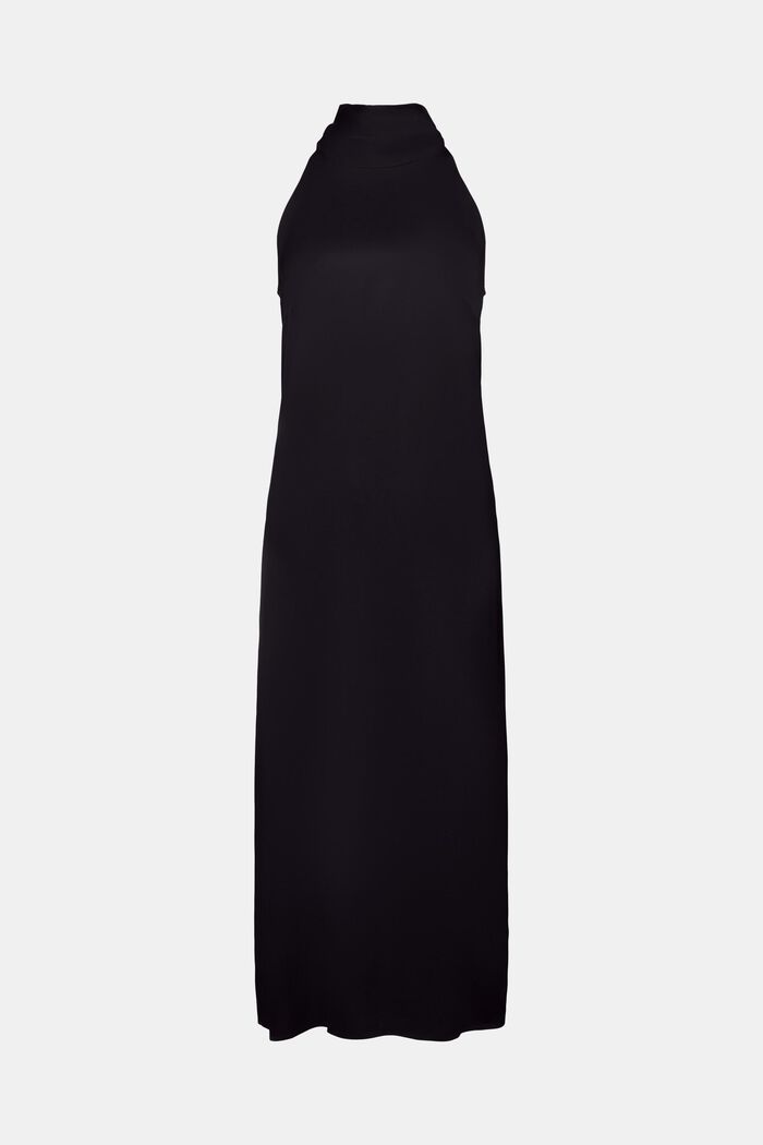 Satin Halterneck Maxi Dress, BLACK, detail image number 7