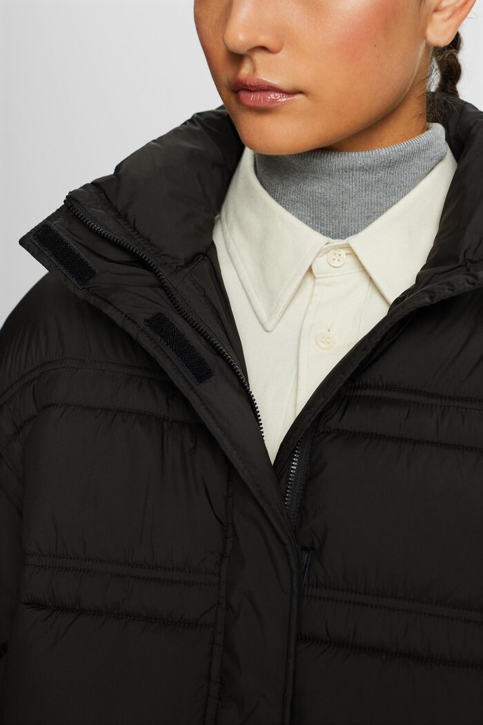 Quilted Puffer Jacket, BLACK, detail image number 2