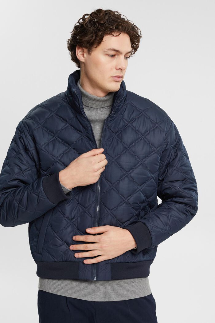 Quilted Jacket, NAVY, detail image number 0