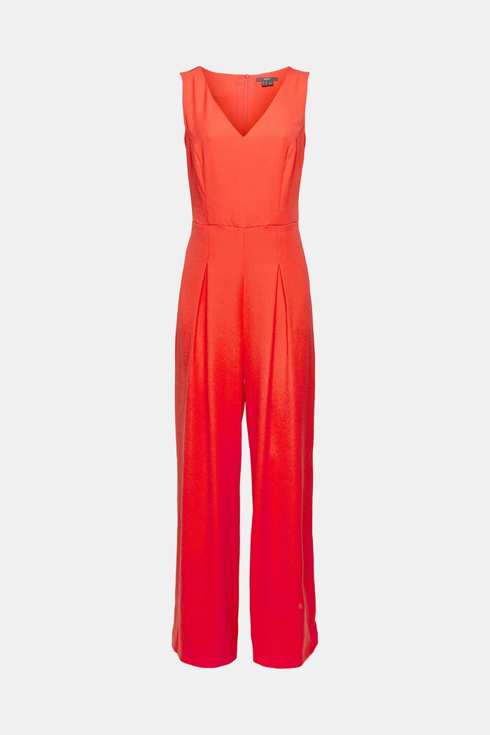 Wide leg jumpsuit, RED, overview