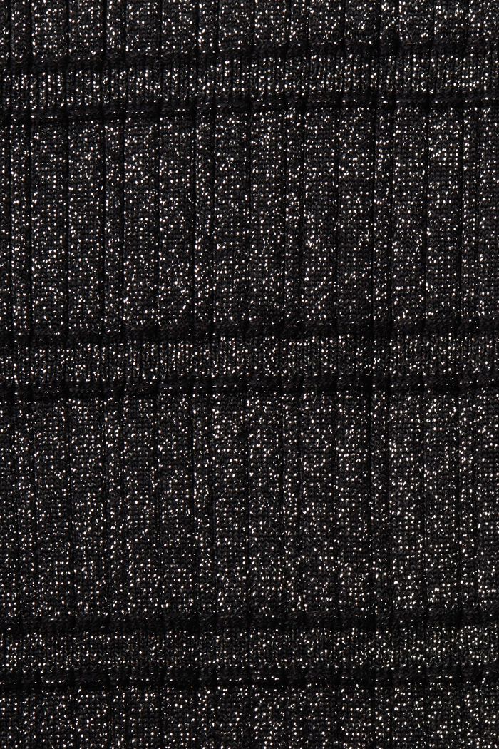 Lamé Knitted Mini Dress, BLACK, detail image number 6