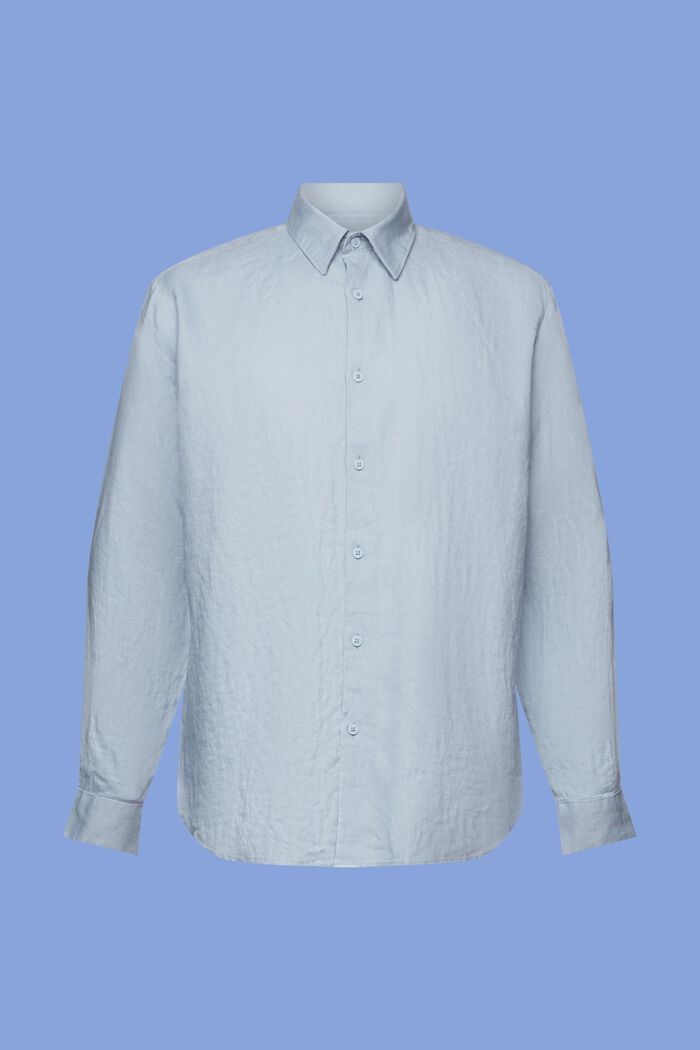Linen shirt, LIGHT BLUE LAVENDER, detail image number 6