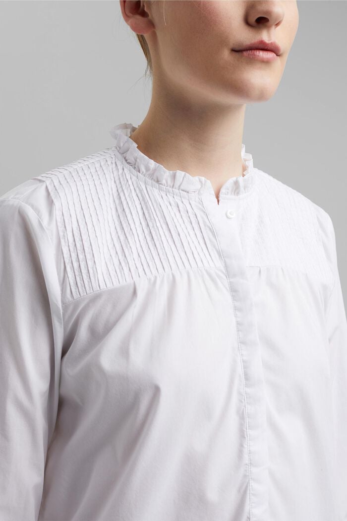 Organic cotton blouse, WHITE, detail image number 2