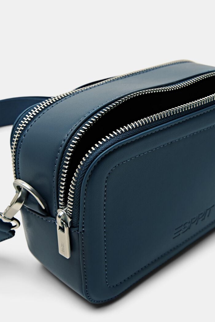 Faux Leather Camera Bag, NAVY, detail image number 4