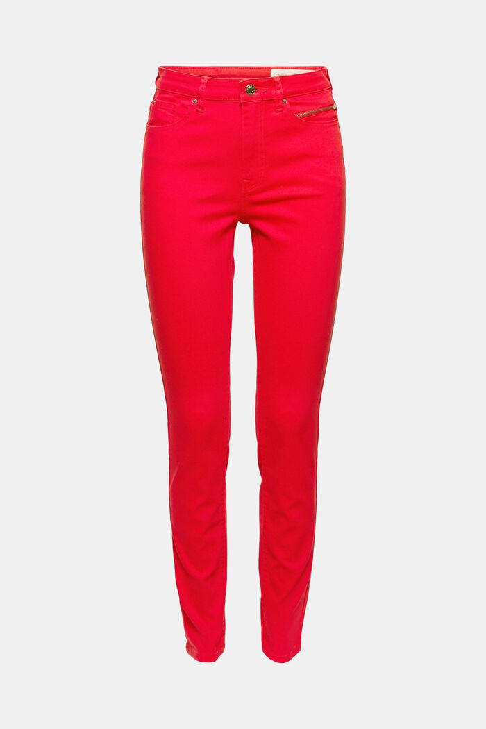 Trousers with a zip pocket, RED, detail image number 6