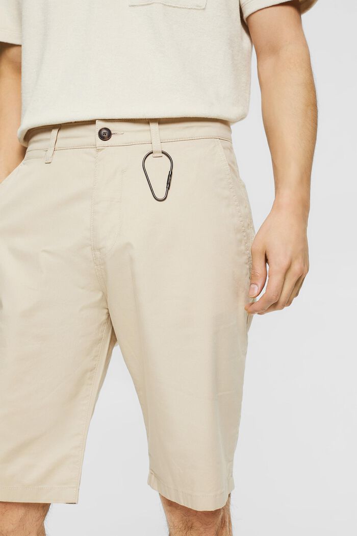 Shorts made of organic cotton with a keyring, LIGHT BEIGE, detail image number 2