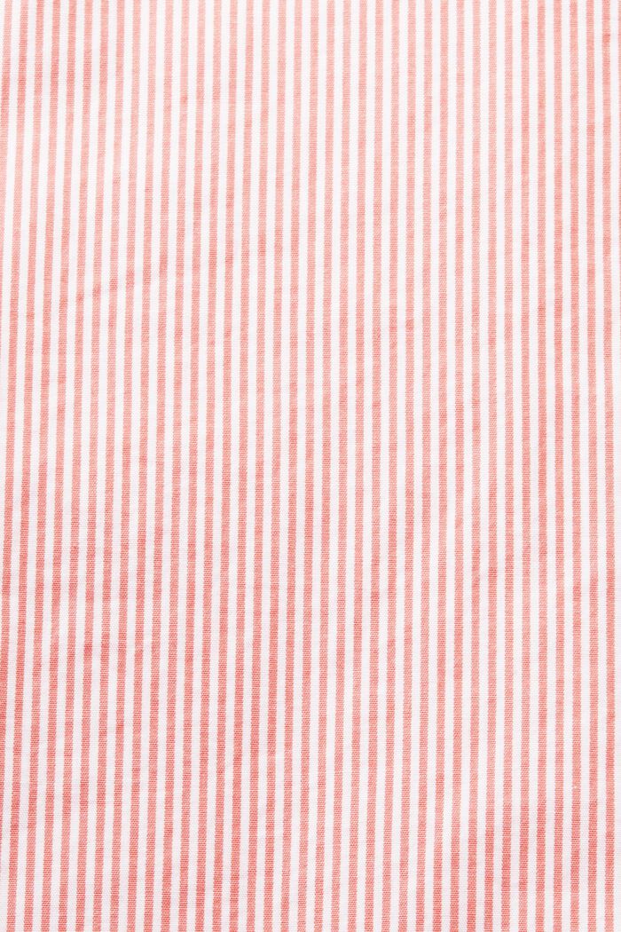 Striped Cotton Poplin Shirt, CORAL RED, detail image number 5