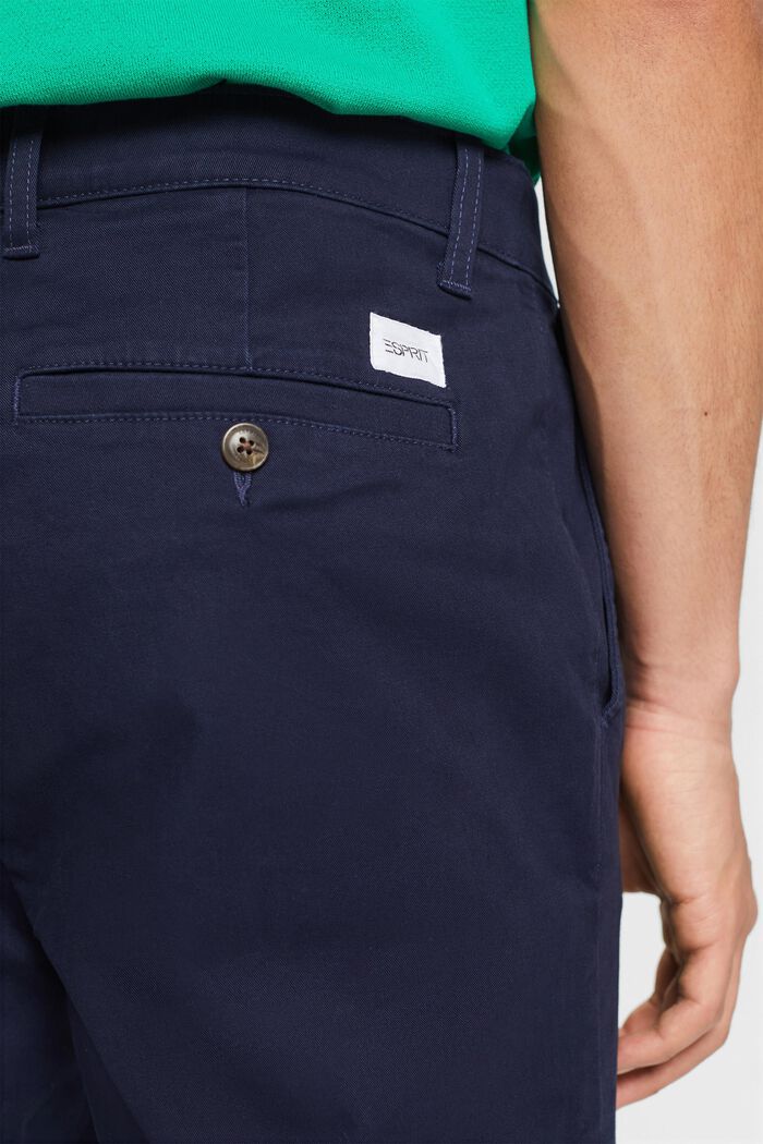 Cotton Straight Chino Pants, NAVY, detail image number 3