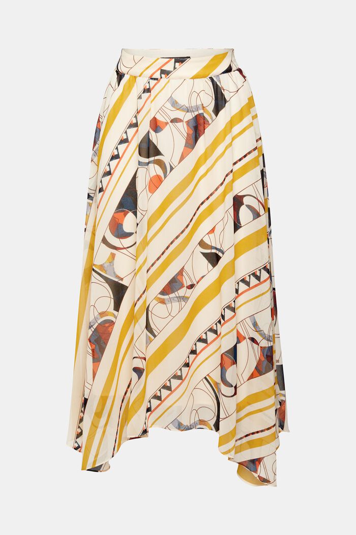 Patterned midi skirt, CREAM BEIGE, detail image number 5