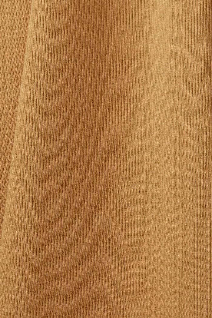 Ribbed jersey midi dress, stretch cotton, TOFFEE, detail image number 5