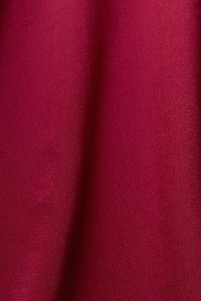 Blouse with banded collar, CHERRY RED, detail image number 6
