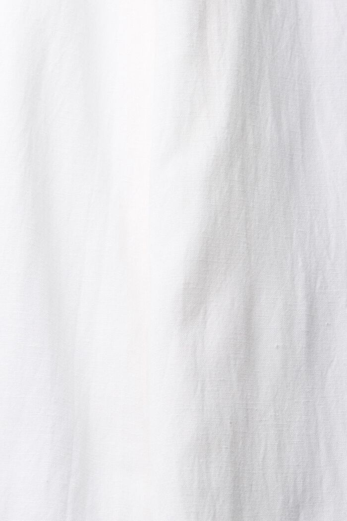 Linen blend: wide-leg trousers, WHITE, detail image number 4