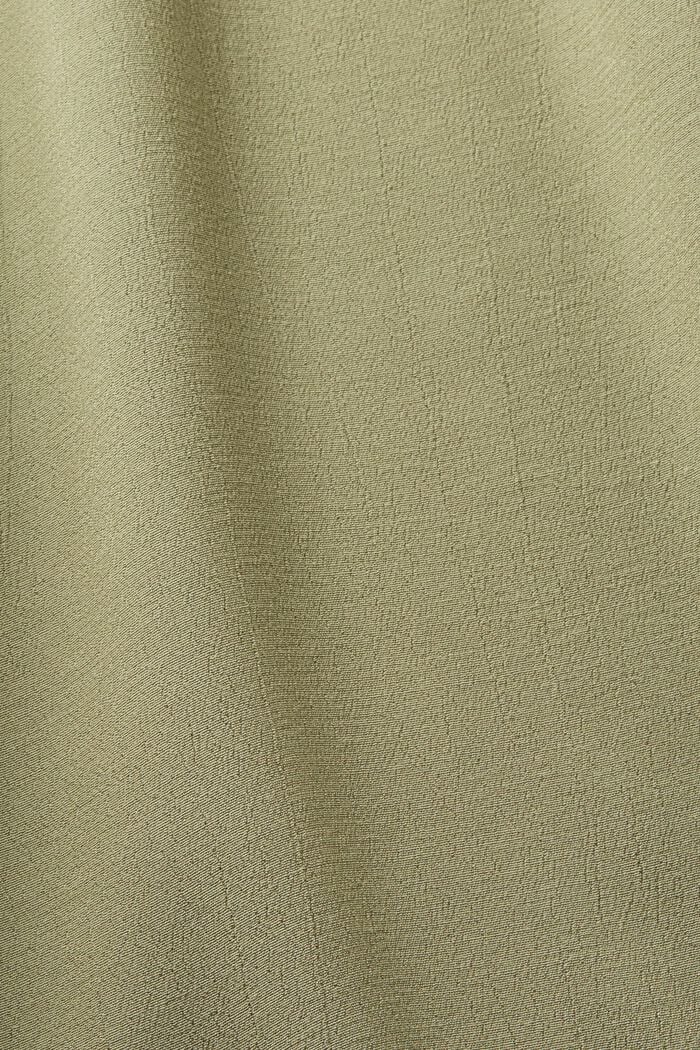V-neck blouse of LENZING™ and ECOVERO™ viscose, LIGHT KHAKI, detail image number 5
