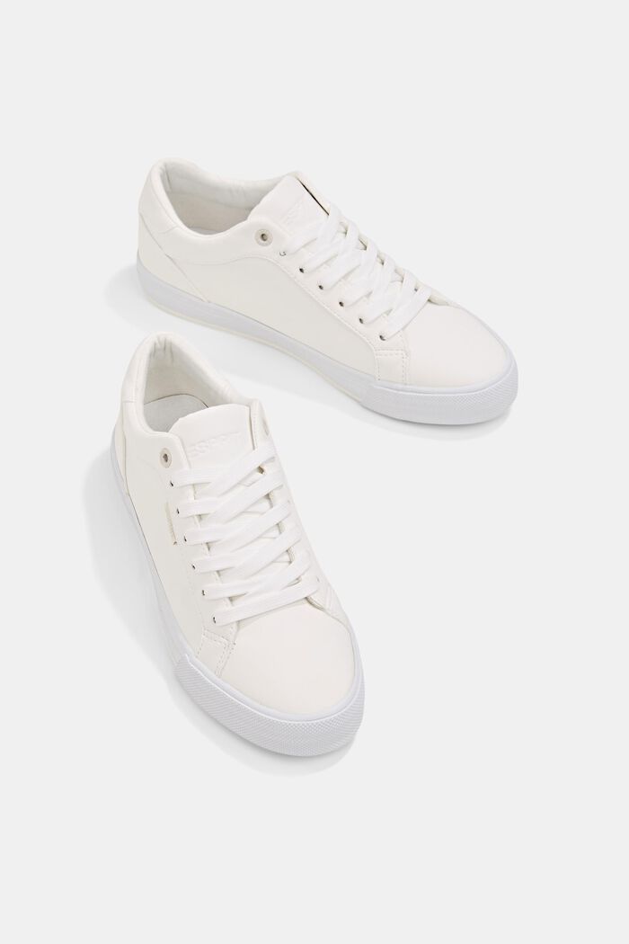 Faux leather trainers, OFF WHITE, detail image number 6