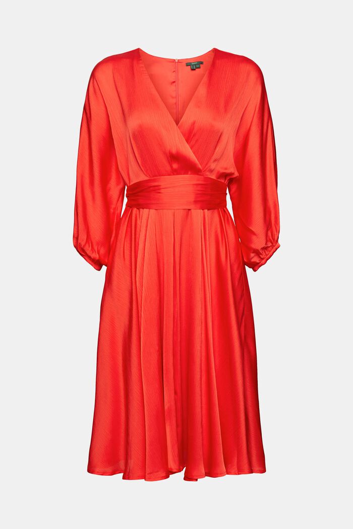 Satin dress, RED, detail image number 6