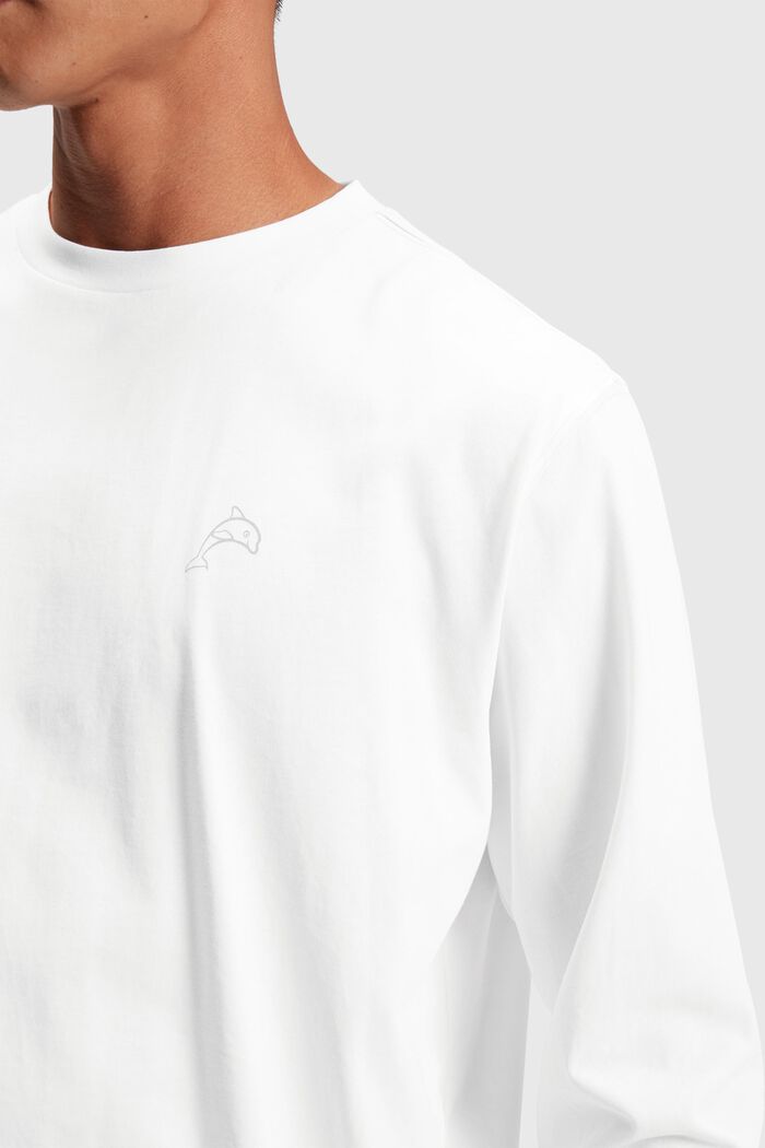 Color Dolphin Long Sleeve Top, WHITE, detail image number 2