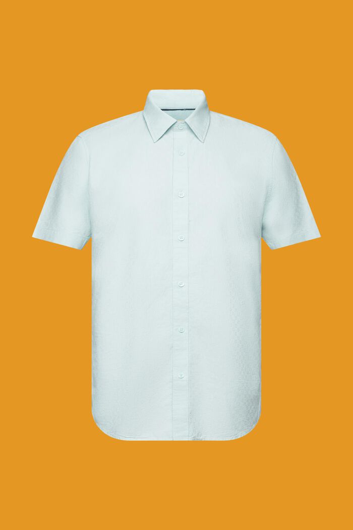 Textured slim fit shirt, LIGHT AQUA GREEN, detail image number 5