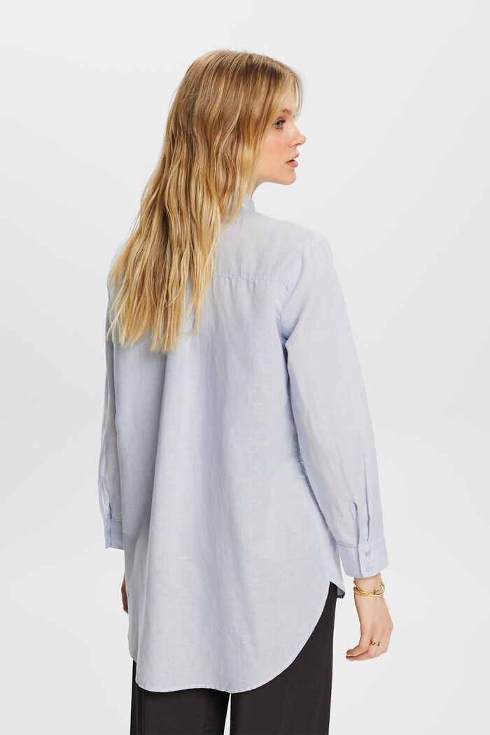 Linen-Cotton Shirt, LIGHT BLUE, detail image number 3