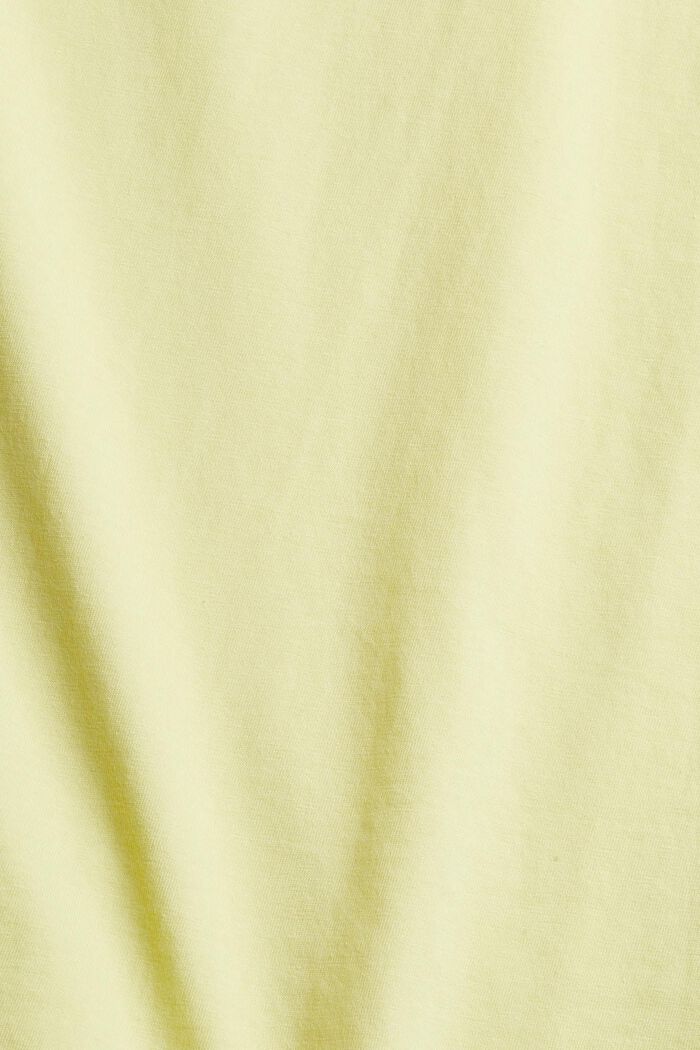 Jersey T-shirt with a logo print, YELLOW, detail image number 4