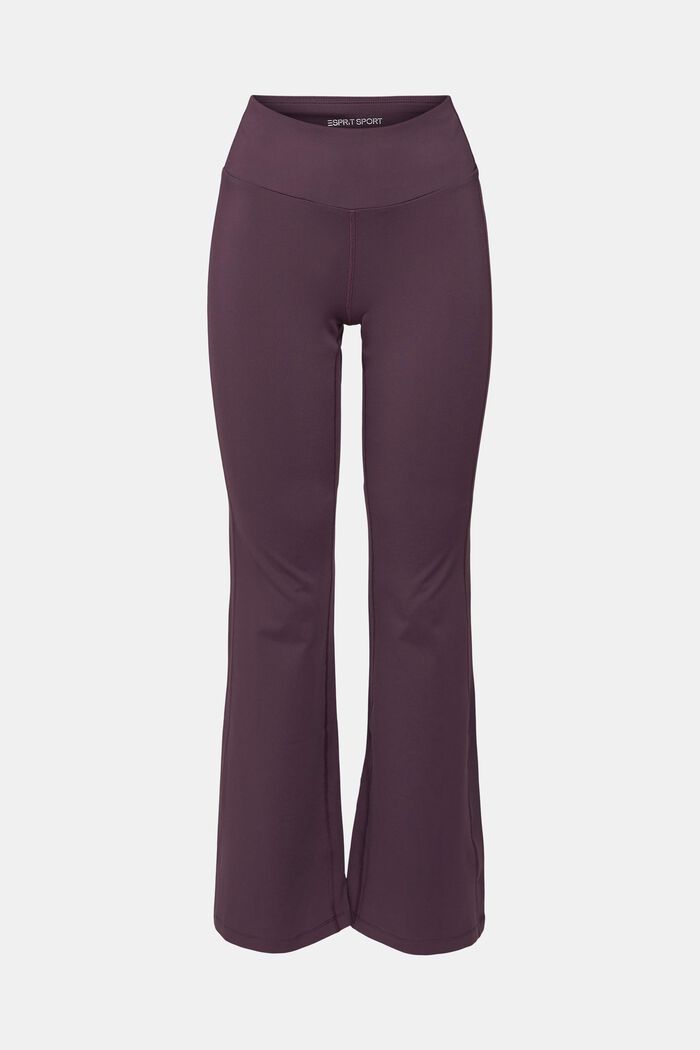 Flared jersey joggers with E-DRY, AUBERGINE, detail image number 2