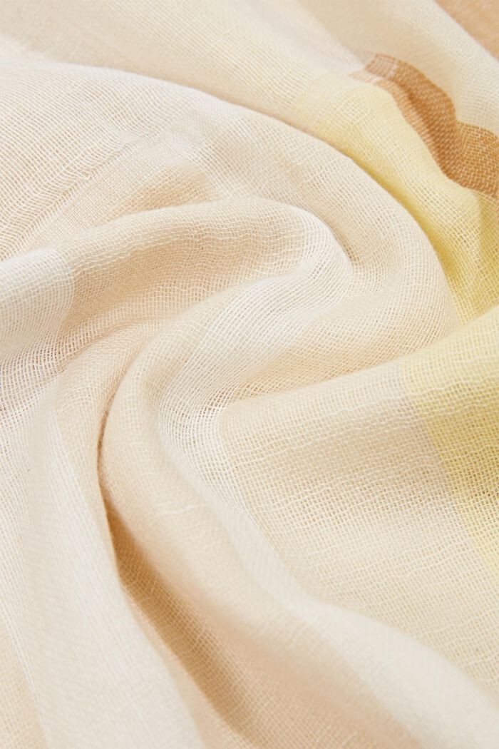 Striped scarf made of organic cotton, OFF WHITE, detail image number 2