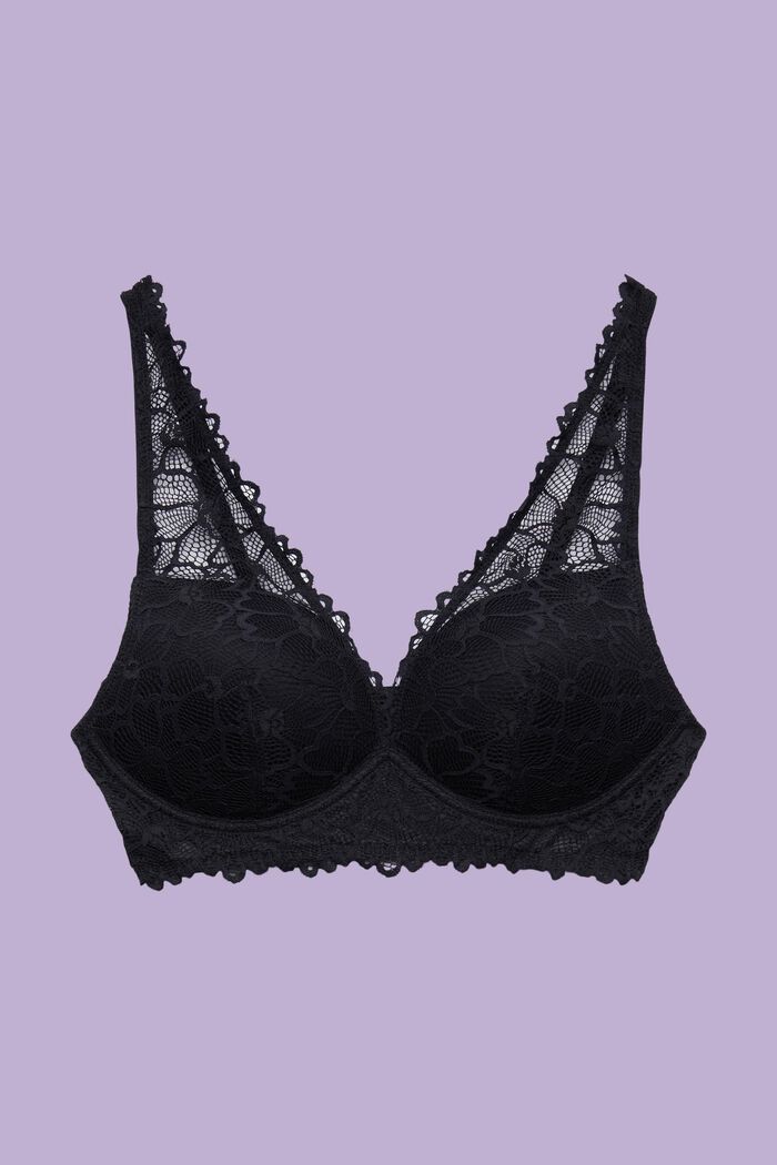Push Up Bras for Women Wire-Free Full Coverage Lace Camisole Large Bust  Beauty Back Padded Seamless Wide Strap Supportive Bra