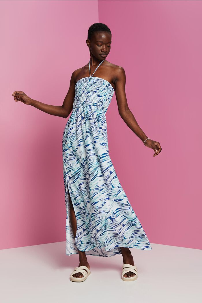 Maxi beach dress with print, INK, detail image number 0