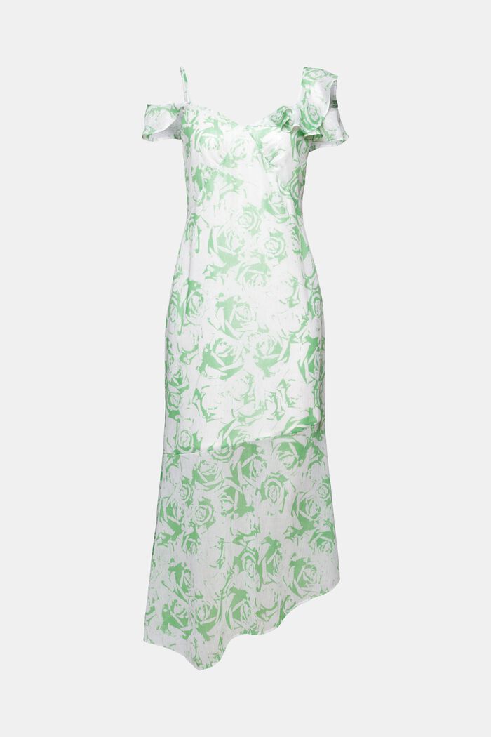 Off-The-Shoulder Printed Chiffon Maxi Dress, CITRUS GREEN, detail image number 6