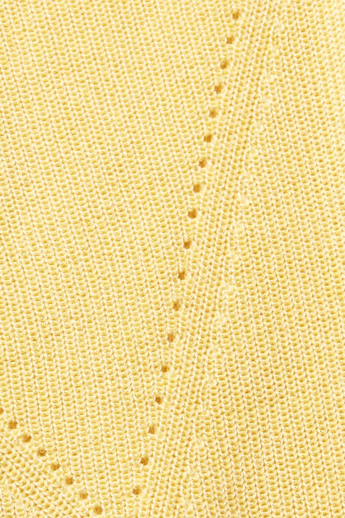 Glittering knitted jumper in a fabric blend containing TENCEL™, SUNFLOWER YELLOW, detail image number 4