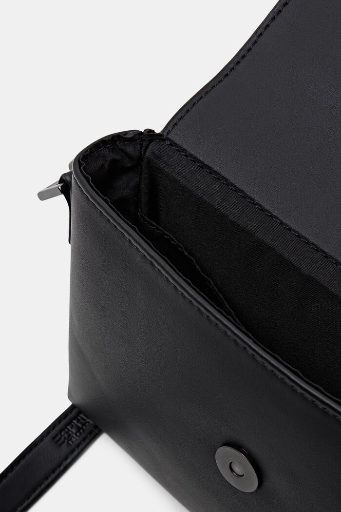 Faux leather clutch bag, BLACK, detail image number 3