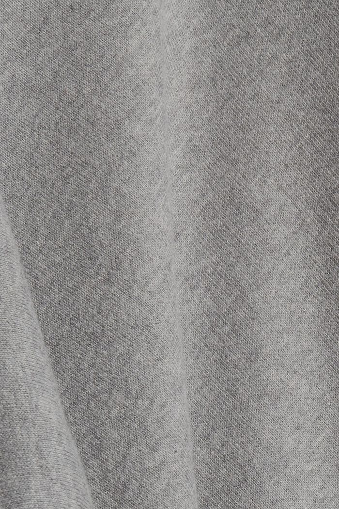 Open-fronted hooded cardigan, MEDIUM GREY, detail image number 4