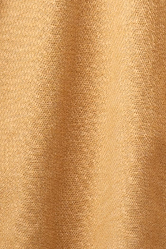 Mottled shirt, 100% cotton, CAMEL, detail image number 6