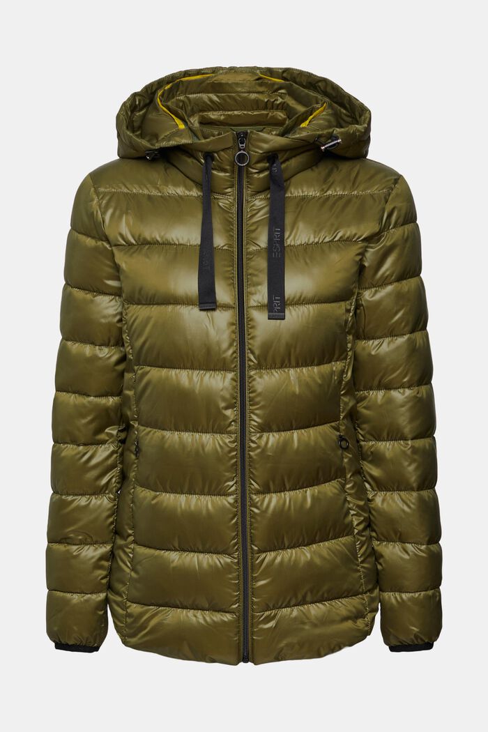 Quilted jacket with detachable hood, DARK KHAKI, detail image number 5