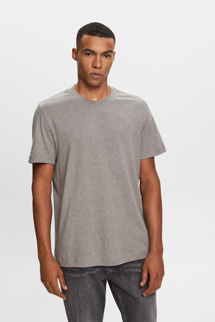 Crewneck t-shirt, 100% cotton, GUNMETAL, detail image number 0